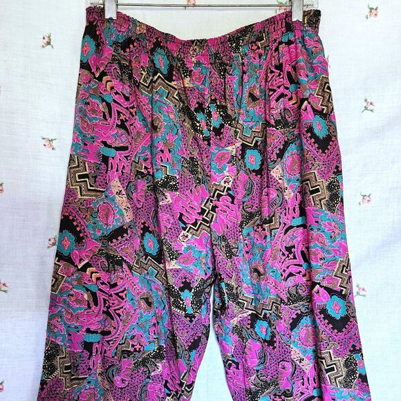 Size L Vintage 1980s KWBL Tapered Leg Pants - Picture 2 of 8
